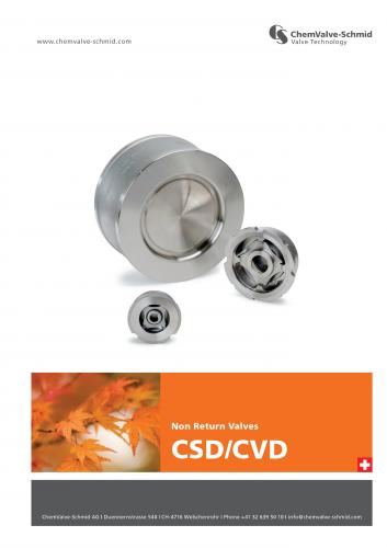 逆止閥--ChemValve    Non Return Valves CSD/CVD